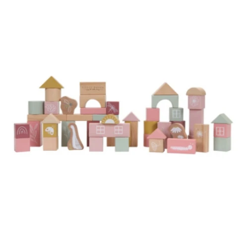 Little Dutch Building Blocks In Bucket Pink - LD7018 3 Little Dutch Building Blocks In Bucket Pink - LD7018