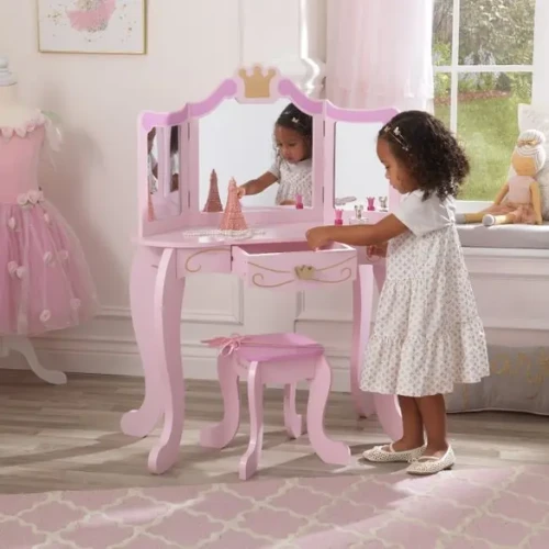 KidKraft Princess Vanity & Stool 4 KidKraft Princess Vanity & Stool - Image 2