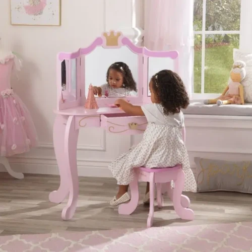 KidKraft Princess Vanity & Stool 9 KidKraft Princess Vanity & Stool - Image 7