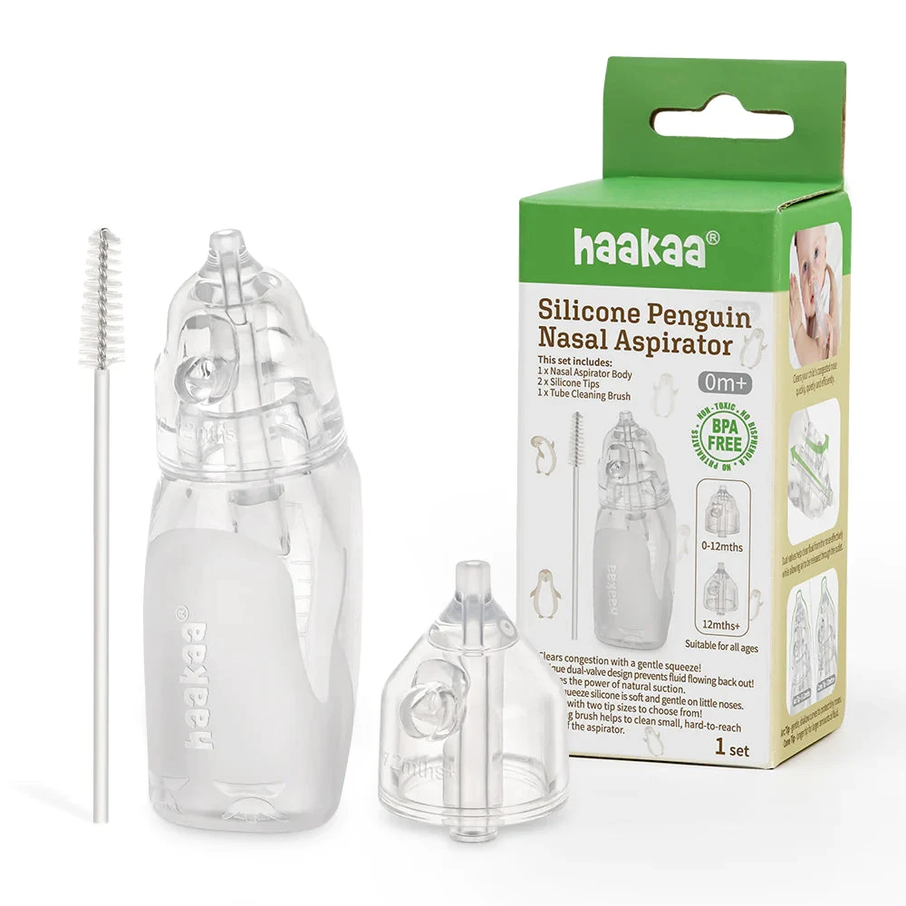Haakaa Silicone Penguin Nasal Aspirator 3 Haakaa Silicone Penguin Nasal Aspirator