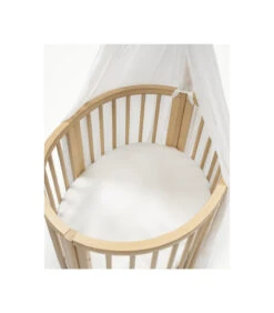 Stokke® Sleepi™ Mini Fitted Sheet White V3 9 Stokke® Sleepi™ Mini Fitted Sheet White V3 -Baby Products Store SleepiMini Natural FtSh White Canopy 5278 TopView eCom