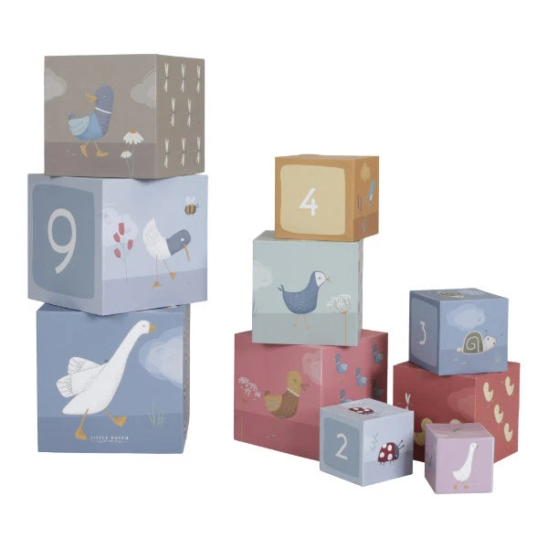 Little Dutch Stacking Blocks Little Goose Cardboard LD4766 4 Little Dutch Stacking Blocks Little Goose Cardboard LD4766 - Image 2